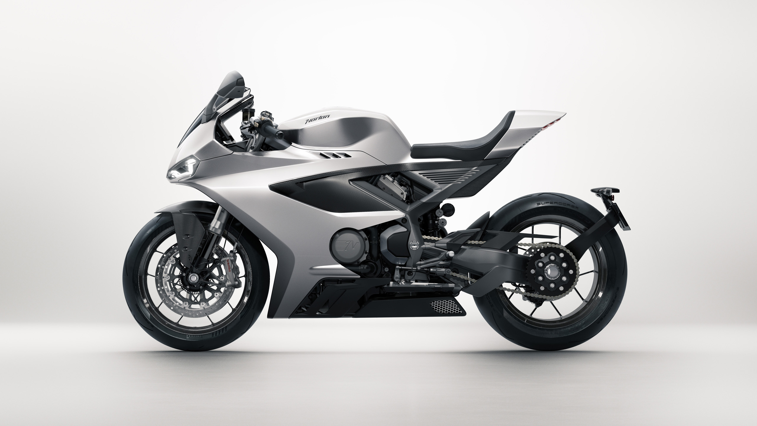 norton-manxr-cgi-side-profile-left-16×9 CGI render of the Norton ManxR motorcycle, left-hand side profile view.
